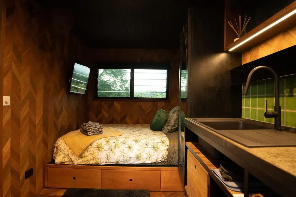 barnita queen bed in a cosy nook